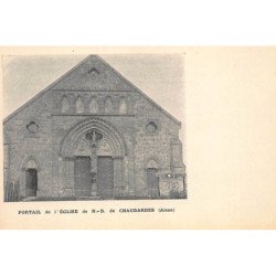 NOTRE-DAME-de-CHAUDARDES : portail de l'eglise - tres bon etat