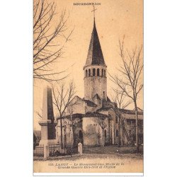 LANGY : le monument aux morts de la grande guerre 1914-1918 et l'eglise - tres bon etat
