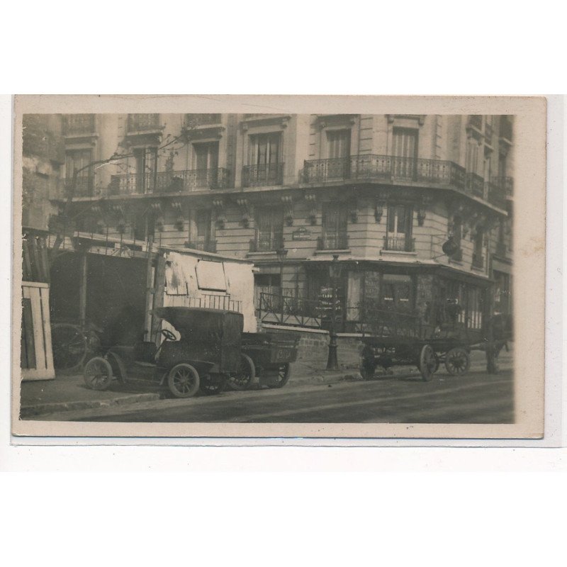 PARIS : rue emile, voiture, attelage - tres bon etat