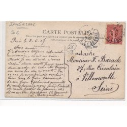 JAVERLHAC : personnage assise sur une chaise posée sur un rocher - tres bon etat