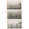 SAINT-MICHEL-en-GREVE : scenes de plage, 7CPA - tres bon etat