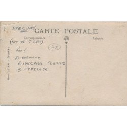 EPERNAY : lot de 5cpa, chevaux, marechal-ferrand, attelage - tres bon etat