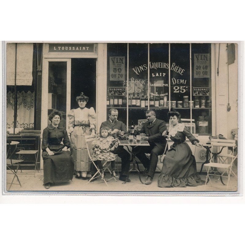 PARIS : L. Toussaint, vins liqueurs, biere, dubonnet, 30 rue pastoralle 3e - tres bon etat