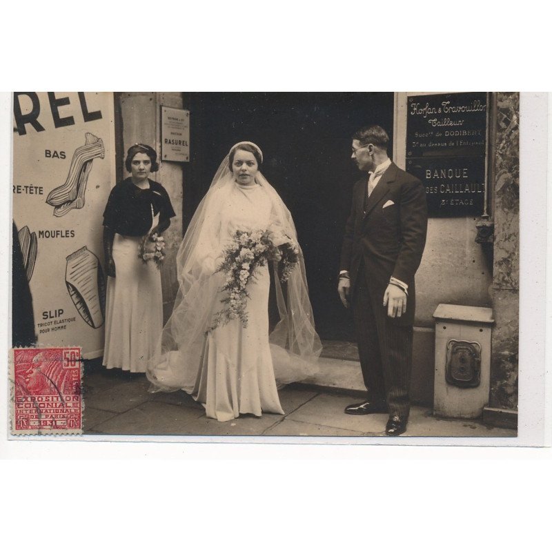 PARIS : marié, tailleur, banque Caillault, Rasurel - tres bon etat