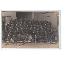 COMPIEGNE : carte photo de la fanfare militaire en 1905 - très bon état