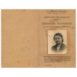 PARIS : imprimerie 1cpa + carte d'identité, rue de la convention, 15e - tres bon etat