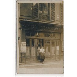 CARTE PHOTO A LOCALISER : paris(?) restaurant aux gourmets, maison Bonnin - tres bon etat