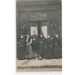 CARTE PHOTO A LOCALISER : paris(?) argenteuil(?), maison Combacau amer picon, byrrh - etat