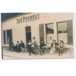 CARTE PHOTO A LOCALISER : cafe perreau - tres bon etat
