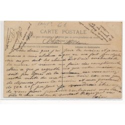 CARTE PHOTO A LOCALISER : paris(?) personnages devant magasin(?) restaurant(?) - tres bon etat