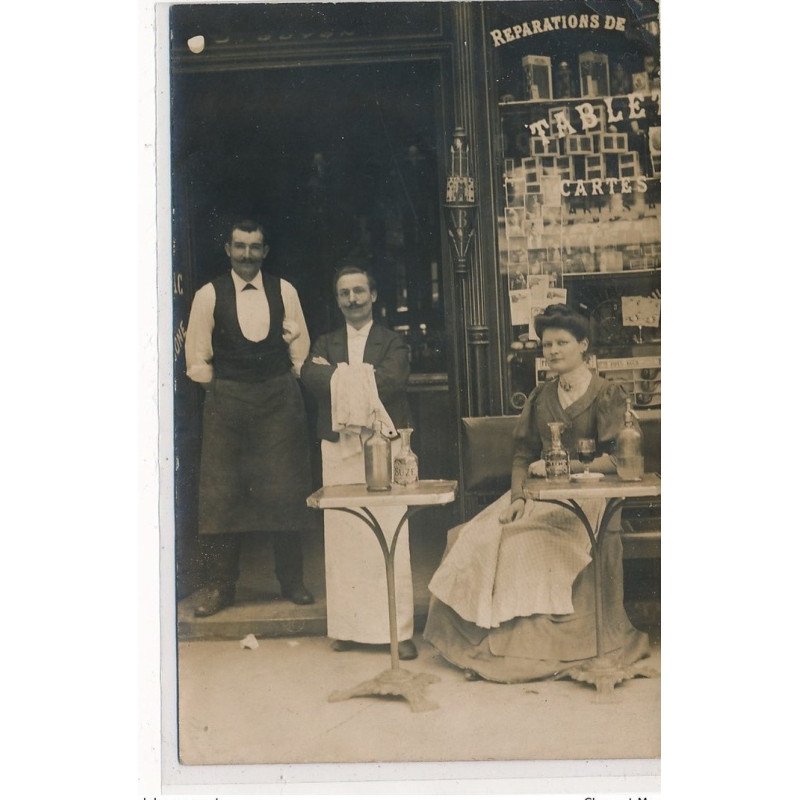 CARTE PHOTO A LOCALISER : paris(?) café guyon - tres bon etat
