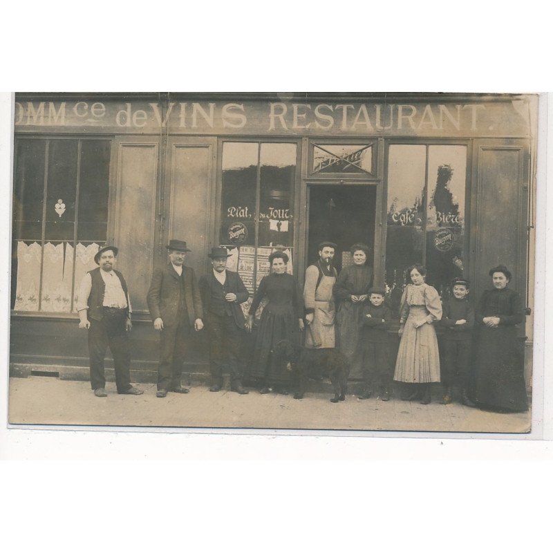CARTE PHOTO A LOCALISER : commerce de vins restaurant, paris(?) - tres bon etat