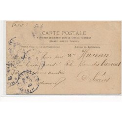 CARTE PHOTO A LOCALISER : paris(?)personnages devant un magasin(?) restaurant(?) - tres bon etat