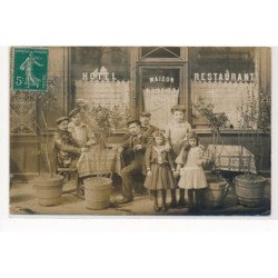 CARTE PHOTO A LOCALISER : paris(?)hotel maison H. Caures, restaurant - tres bon etat