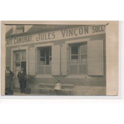 CARTE PHOTO A LOCALISER : cafe camurat jules vincon - tres bon etat