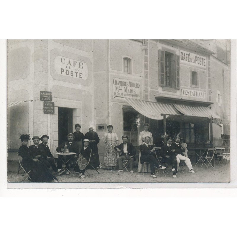 CARTE PHOTO A LOCALISER : cafe de la poste, chambres meublées Mme Marie, restaurant - tres bon etat