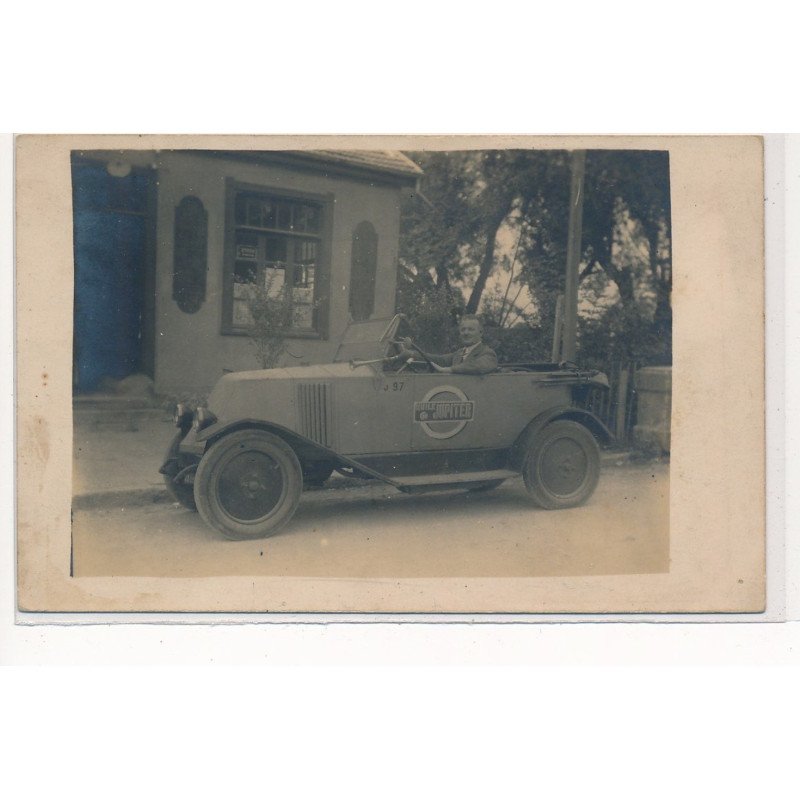CARTE PHOTO A LOCALISER : automobile, garage, huile jupiter - tres bon etat