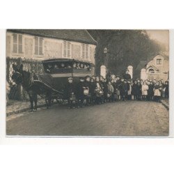 CARTE PHOTO A LOCALISER : attelage enfants - tres bon etat