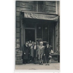 CARTE PHOTO A LOCALISER : paris(?) epicerie - etat