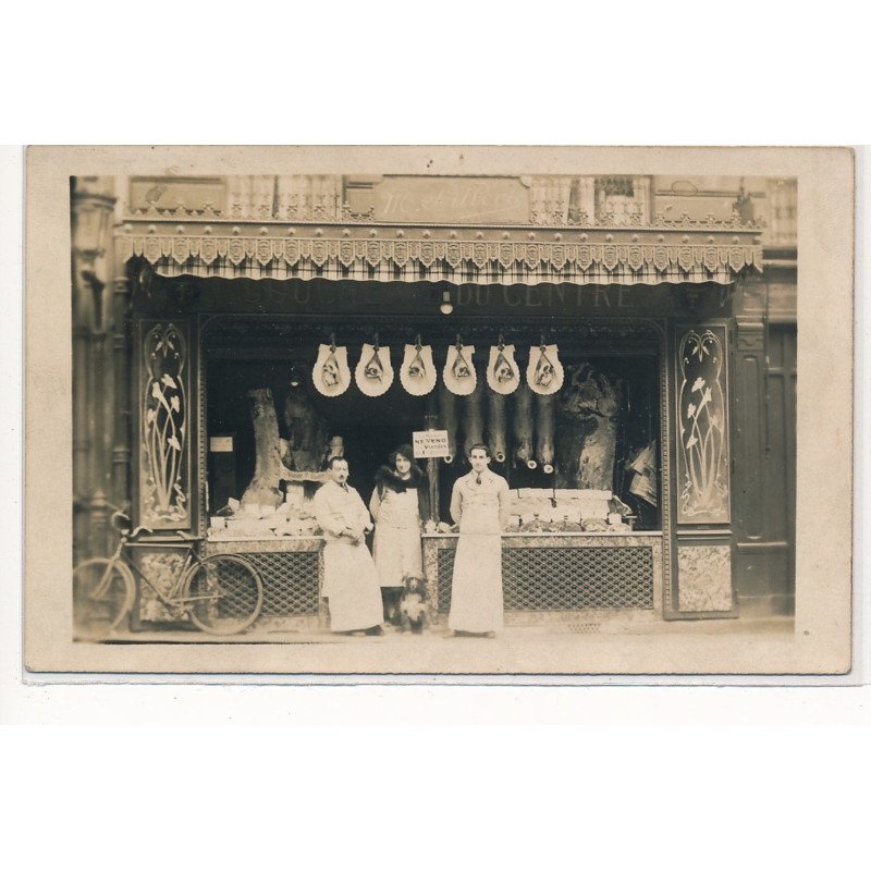 CARTE PHOTO A LOCALISER : boucherie du centre, silbert - tres bon etat