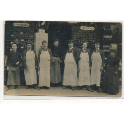 CARTE PHOTO A LOCALISER : paris, epicerie, conserves, desserts - etat