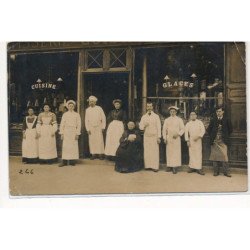 CARTE PHOTO A LOCALISER : la garenne colombes(?), cuisine glaces - etat
