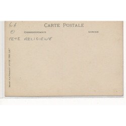 CARTE PHOTO A LOCALISER : fete religieuse - tres bon etat