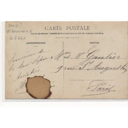 CARTE PHOTO A LOCALISER : paris(?) boucherie - etat