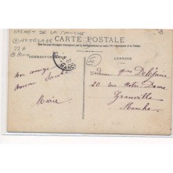 CARTE PHOTO A LOCALISER : cachet de la manche, attelage, pont - etat