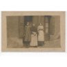 CARTE PHOTO A LOCALISER : craponne sur arzon (?), personnages - tres bon etat