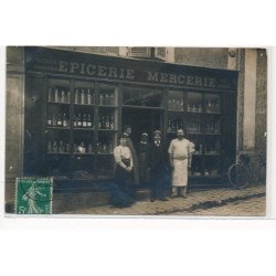 CARTE PHOTO A LOCALISER : epicerie luneau, mercerie - tres bon etat