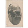 CARTE PHOTO A LOCALISER : fete, foraine, ane, attelage - tres bon etat