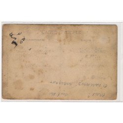 CARTE PHOTO A LOCALISER : paris(?) marchand ambulant, biere pilson, cafe de la poste - etat