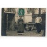 CARTE PHOTO A LOCALISER : corbeil(?), paysants, poules, poulailler - tres bon etat