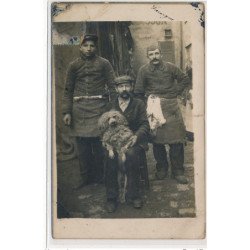 CARTE PHOTO A LOCALISER : paris(?), tondeur de chien - etat
