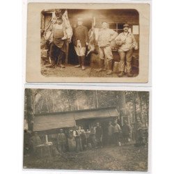 CARTE PHOTO A LOCALISER : 2CPA, buvette cafe militaire - tres bon etat