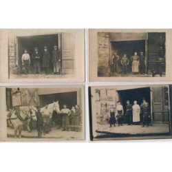 CARTE PHOTO A LOCALISER : paris(?) marechal-ferrand, affiches de cinema (lot de 5CPA) - tres bon etat