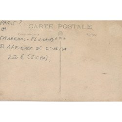 CARTE PHOTO A LOCALISER : paris(?) marechal-ferrand, affiches de cinema (lot de 5CPA) - tres bon etat