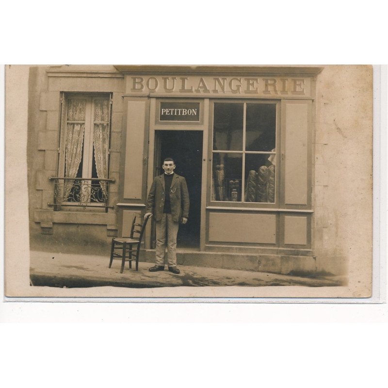 CARTE PHOTO A LOCALISER : boulangerie, petitbon - tres bon etat