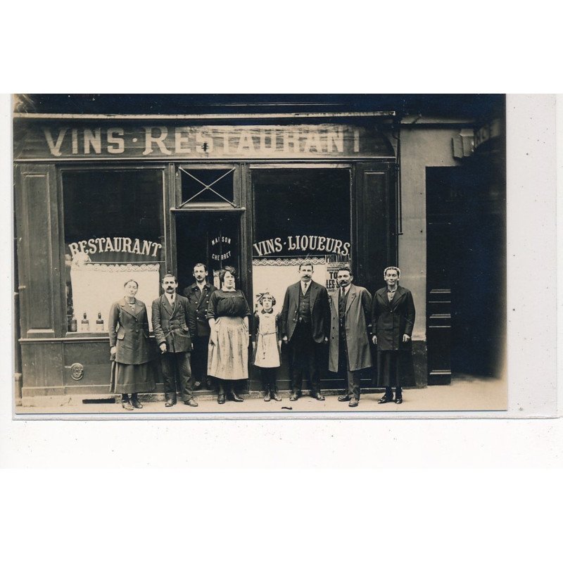 CARTE PHOTO A LOCALISER : vins restaurant, maison cherret, paris(?) - tres bon etat