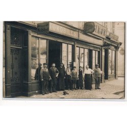 CARTE PHOTO A LOCALISER : garage automobile simon paris(?) - tres bon etat