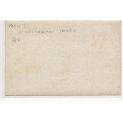 CARTE PHOTO A LOCALISER : paris(?) restaurant moret - tres bon etat
