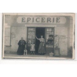 CARTE PHOTO A LOCALISER : epicerie, cartes postales - etat