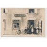 CARTE PHOTO A LOCALISER : menier, epicerie launois mercerie, velo - tres bon etat