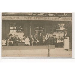 PARIS 15ème :  carte photo de l' etoile d'or cafe restaurant Malesset (place d'Alleray) - tres bon etat