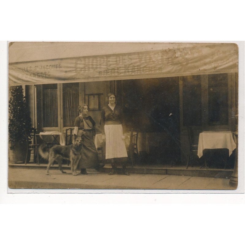 CARTE PHOTO A LOCALISER : paris(?) chope des vosges biere karcher - etat