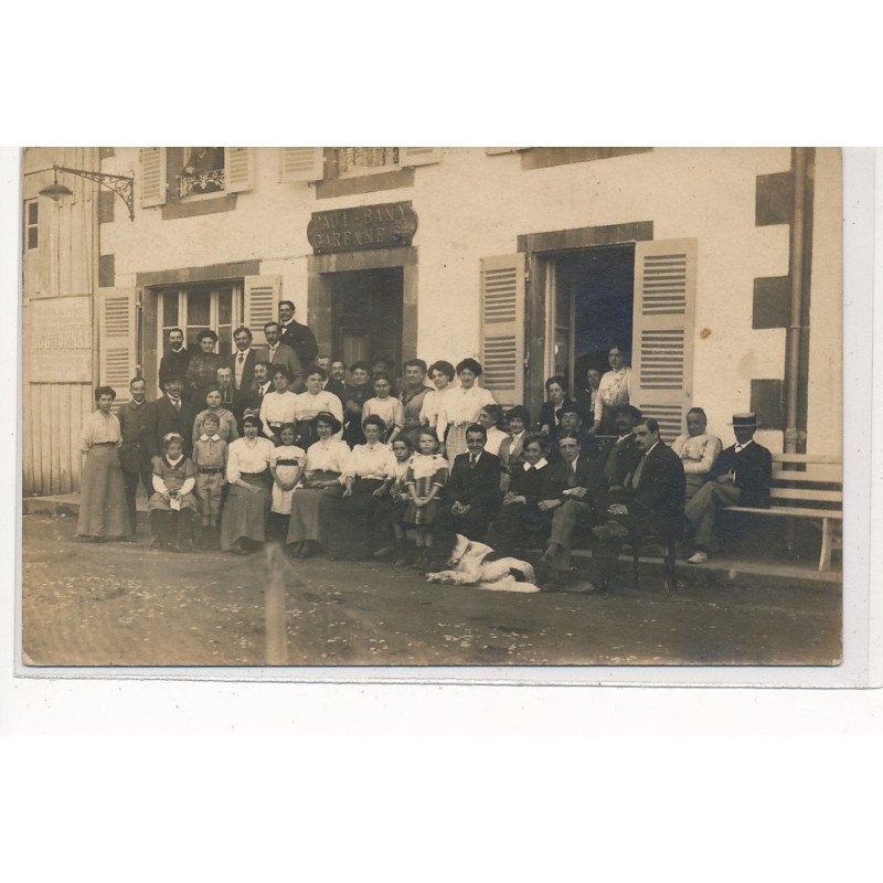 CARTE PHOTO A LOCALISER : paul bany garenne, personnages, chien - tres bon etat