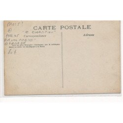 CARTE PHOTO A LOCALISER : paris(?) "le champion" pneus, automobile garage - tres bon etat