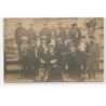 CARTE PHOTO A LOCALISER : paris(?) conscrits, fontaine - tres bon etat