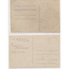 CARTE PHOTO A LOCALISER : ceremonie militaire, tramways electriques 2cpa - tres bon etat